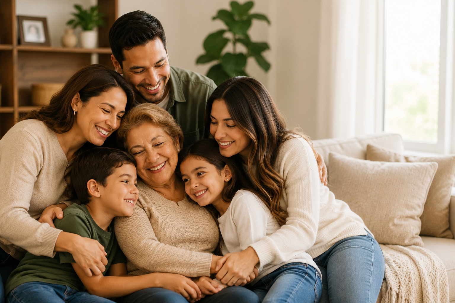 Familia hispana protegida